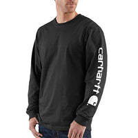 Carhartt K231 Men's Loose Fit Heavyweight Long Logo Sleeve Graphic T-Shirt