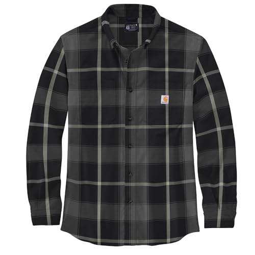 Carhartt 106352 Men's Rugged Flex Relaxed Fit Midweight Flannel Long-Sleeve Plaid Shirt