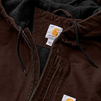 Carhartt 103837 Men's Relaxed Fit Washed Duck Fleece-Lined Hooded Vest