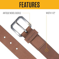 Carhartt A0005502 Men's Casual Rugged Saddle Leather Belts