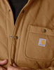Carhartt 107270 mens Rain Defender Loose Fit Heavyweight Quilted Snap Front Shirt Jac