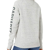 Carhartt 104410 Women's Relaxed Fit Midweight Crewneck Block Logo Sleeve Graphic Sweatshirt