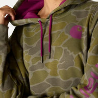 Carhartt 107267 Women's Relaxed Fit Midweight Logo Sleeve Graphic Printed Sweatshirt