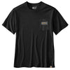 Carhartt 107063 Men's Relaxed Fit Lightweight Short-Sleeve Pocket Script Graphic T-Shirt 2X Tall Black