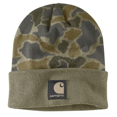 Carhartt Men's Knit Cuffed Camo Beanie
