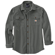 Carhartt 105947 Men's Loose Fit Heavyweight Flannel Long-Sleeve Plaid Shirt - Medium - Blue Fox