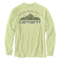 Carhartt 105058 Men's Relaxed Fit Heavyweight Long-Sleeve Pocket Mountain Graph - 3X-Large Regular - Pastel Lime