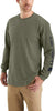 Carhartt K231 mens Loose Fit Heavyweight Long-Sleeve Logo Sleeve Graphic T-Shirt