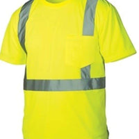 Rugged 66301 Outfitters Class 2 Hi Vis Safety T-Shirt (Safety Green, 2X-Large Tall)