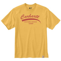 Carhartt 105714 Men's Relaxed Fit Heavyweight Short-Sleeve Script Graphic T-Shi - 2X-Large Tall - Sundance Heather