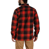 PR ONLY Carhartt 105939 Men's Relaxed Fit Flannel Sherpa-Lined Shirt Jac