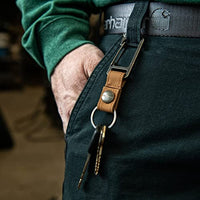 Carhartt B0000251 Unisex Adult Key Keeper, Key Ring Holder with Self-Locking Metal Gate Clip