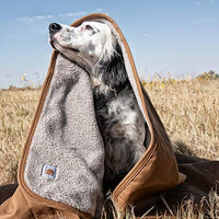 Carhartt P000028460199 Firm Duck Sherpa-Lined Throw Blanket, Reversible Pet Blanket