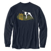 Carhartt 106038 Men's Loose Fit Heavyweight Long-Sleeve Pocket Dog Graphic T-Sh - 2X-Large Tall - Navy