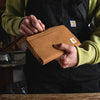 Carhartt B0000659 Nylon Duck Lay-Flat Clutch Wallet, RFID Blocking Zipper Wallet with Coin Pouch, Water-Repellent Nylon