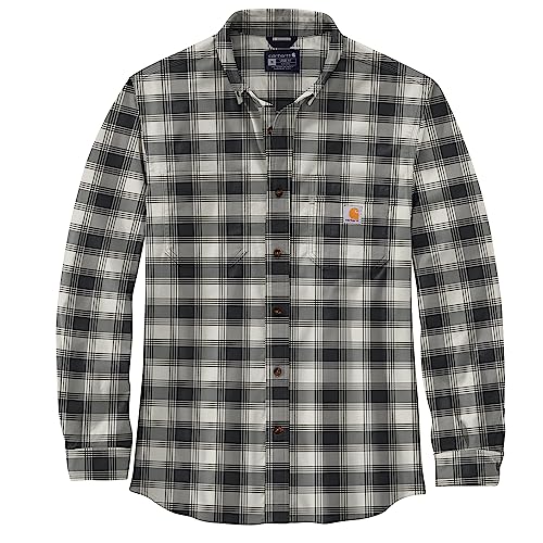 Carhartt 105945 Men's Rugged Flex® Relaxed Fit Midweight Flannel Long-S -Large Regular
