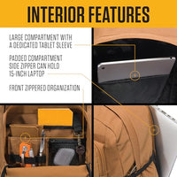 Carhartt B0000535 28l Dual-Compartment Backpack, Durable Pack with Laptop Sleeve and Duravax Abrasion Resistant Base