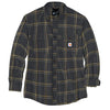 Carhartt 105433 Men's Loose Fit Midweight Chambray Long-Sleeve Plaid Shirt - Medium - Shadow