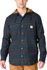 Carhartt 107011 Men's Rugged Flex Relaxed Fit Flannel Fleece Lined Hooded Shirt Jac