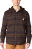 Carhartt 107011 Men's Rugged Flex Relaxed Fit Flannel Fleece Lined Hooded Shirt Jac