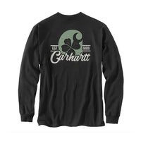 Carhartt 105705 Men's Loose Fit Heavyweight Long-Sleeve Shamrock Graphic T-Shir - X-Large - Black