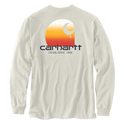 Carhartt 105952 Men's Relaxed Fit Heavyweight Long-Sleeve Pocket C Graphic T-Sh - X-Large Tall - Malt