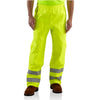 Carhartt Men's B214 Class E High-Visibility Waterproof Pant - X-Large - Bright Lime