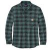 Carhartt 105945 Men's 105945 Rugged Flex® Relaxed Fit Midweight Flannel Long-S - 2X-Large Regular - Sea Pine