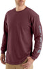 Carhartt K231 mens Loose Fit Heavyweight Long-Sleeve Logo Sleeve Graphic T-Shirt