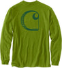 Carhartt 106363 Men's Relaxed Fit Heavyweight Long Sleeve Graphic Work T-Shirt - 106363-BRN XX- Brown