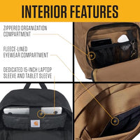 Carhartt B0000533 23l Single-Compartment Backpack, Durable Pack with Laptop Sleeve and Duravax Abrasion Resistant Base