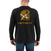 Carhartt 106629 Men's Loose Fit Heavyweight Long-Sleeve Pocket Duck Graphic T-S - Small Regular - Black