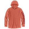 Carhartt 106654 Men's Force Relaxed Fit Midweight Long-Sleeve Logo Graphic Hooded T-Shirt