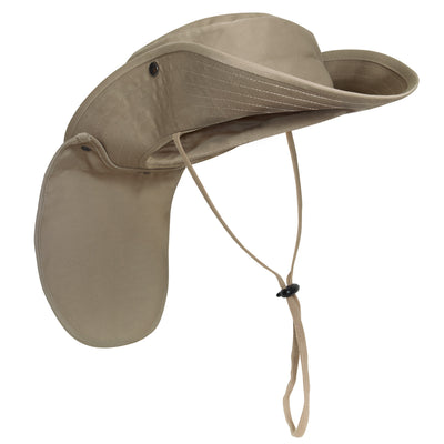 KHAKI Rothco Adjustable Boonie Hat 5906 With Neck Cover