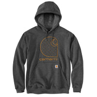 Carhartt 105943 Men's Loose Fit Midweight C Graphic Sweatshirt - X-Large Tall - Carbon Heather