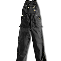 Carhartt Mens Overall 38X32 Bib Solid Mulit-Pockets Buttons