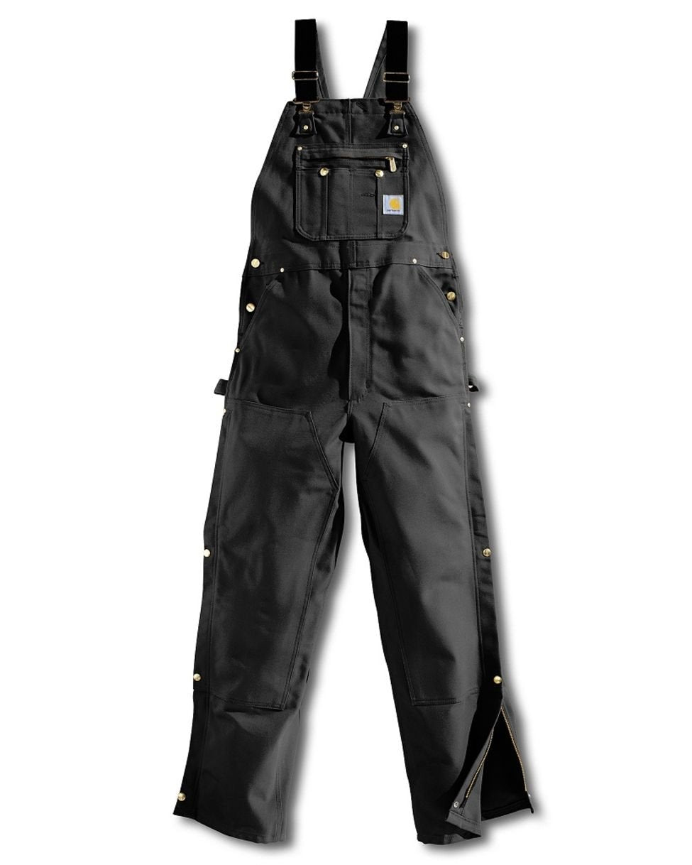 Carhartt Mens Overall 38X32 Bib Solid Mulit-Pockets Buttons