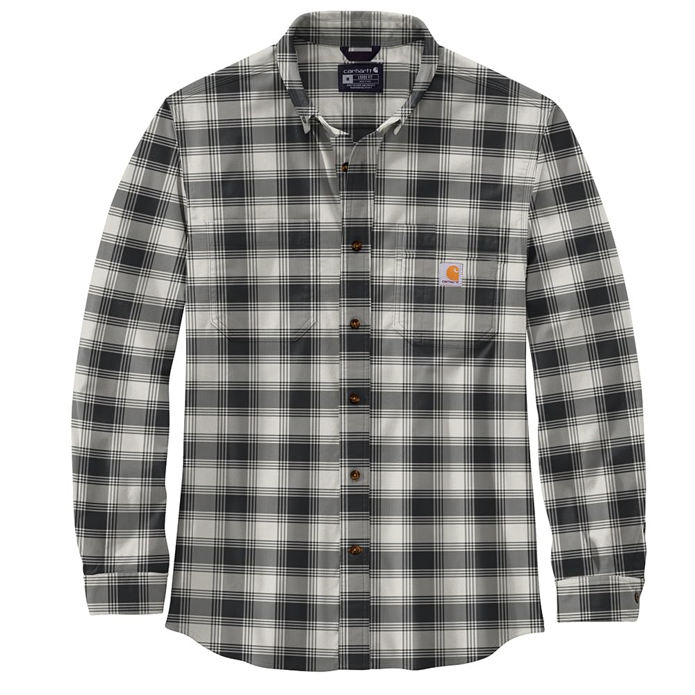 Carhartt 105945 Men's Rugged Flex® Relaxed Fit Midweight Flannel Long-S - X-Large Tall - Malt