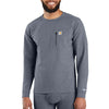 Carhartt MBL110 Men's Base Force® Heavyweight Base Layer Crew - 2X-Large Regular - Navy Heather
