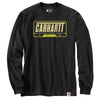 Carhartt 105954 Men's Loose Fit Heavyweight Long-Sleeve Outlast Graphic T-Shirt - 2X-Large Regular - Black