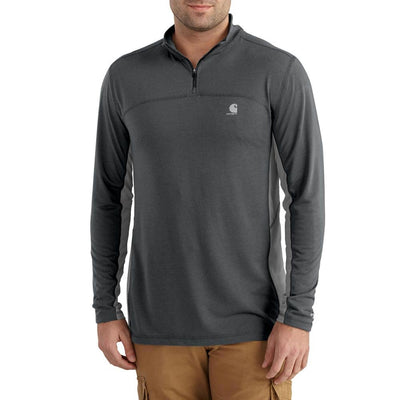 Carhartt 102051  Men's Force Extremes™ Quarter Zip Shirt - Large - Shadow/Asphalt