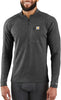 Carhartt MBL120 Mens Force Midweight Synthetic-Wool Blend Base Layer Quarter-Zip Pocket Top