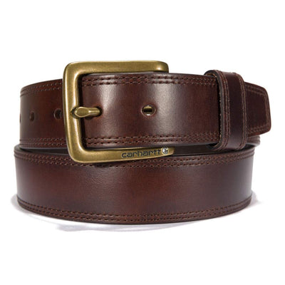 Carhartt A0005503 Men's Rugged Leather Engraved Buckle Belt, Brown w/OEB Finish, 50