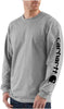 Carhartt K231 mens Loose Fit Heavyweight Long-Sleeve Logo Sleeve Graphic T-Shirt