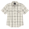 Carhartt 106140 Men's Loose Fit Midweight Short-Sleeve Plaid Shirt - X-Large Tall - Malt