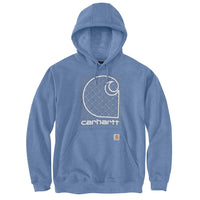 Carhartt 105943 Men's Loose Fit Midweight C Graphic Sweatshirt - Large Tall - Skystone
