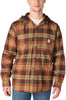 Carhartt 107011 Men's Rugged Flex Relaxed Fit Flannel Fleece Lined Hooded Shirt Jac