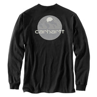 Carhartt 105955 Men's Relaxed Fit Heavyweight Long-Sleeve Pocket Mountain Graph - 3X-Large Regular - Black