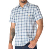 Carhartt 107272 Men's Bozeman Relaxed Short Sleeve Plaid Shirt Large Iron Blue
