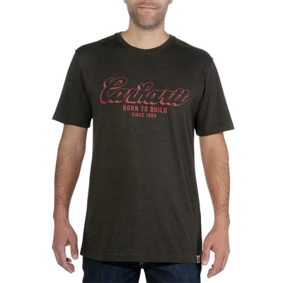Carhartt 103563 Men's Maddock Born to Build Graphic Short Sleeve T-Shirt - X-Large Tall - Peat Heather